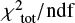 Mathematical equation: $\chi^2_{\rm{~tot}}/{\rm{ndf}}$