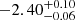 $ -2.40^{+0.10}_{-0.06} $
