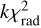 Mathematical equation: $k \chi_{\text {rad}}^{2}$