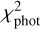 Mathematical equation: $\chi_{\text {phot}}^{2}$