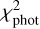 Mathematical equation: $\chi_{\text {phot}}^{2}$