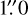 Mathematical equation: $\[1^{\prime\prime}_\cdot0\]$