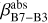 Mathematical equation: $\[\beta_{\text {B7}-\text {B3}}^{\text {abs}}\]$