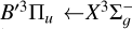 Mathematical equation: $\[B^{\prime 3} \Pi_{u} \leftarrow X^{3} \Sigma_{g}^{{}-}\]$