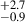 Mathematical equation: $ ^{+2.7}_{-0.9} $