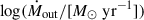 $ \log(\dot{M}_{\mathrm{out}}/{[M_\odot\ \rm yr^{-1}]}) $