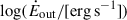 $ \log(\dot{E}_{\mathrm{out}}/\mathrm{[erg\,s^{-1}])} $