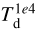 Mathematical equation: $T_{\rm d}^{1e4}$
