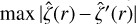 Mathematical equation: $\max|\hat\zeta(r)-\hat\zeta'(r)|$
