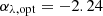 Mathematical equation: $ \alpha_{\lambda,\rm{opt}}=-2.24 $