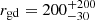 Mathematical equation: $ r_{\mathrm{gd}} = 200^{+200}_{-30} $
