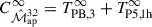 Mathematical equation: $ C^\infty_{\hat{\mathcal{M}}_{\mathrm{ap}}^{3,2}}=T_{\mathrm{PB,3}}^\infty+T_{\mathrm{P5,1h}}^\infty $