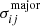 Mathematical equation: $ \sigma_{ij}^{\mathrm{major}} $