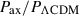 Mathematical equation: $ P_{\mathrm{ax}}/P_{\Lambda \rm CDM} $
