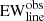Mathematical equation: $ \mathrm{EW^{obs}_{line}} $