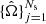 Mathematical equation: $ \{\hat{\Omega}\}_{j = 1}^{N_{\mathrm{s}}} $