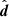 Mathematical equation: $ \hat{\boldsymbol{d}} $