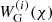 Mathematical equation: $ W^{(i)}_{\mathrm{G}}(\chi) $