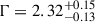 Mathematical equation: $ \Gamma = 2.32^{+0.15}_{-0.13} $