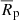 Mathematical equation: $ \overline{R}_{\mathrm{p}} $