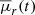 Mathematical equation: $ \overline{\mu}_r (t) $