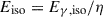 Mathematical equation: $ E_{\mathrm{iso}}= E_{\gamma,\rm{iso}}/\eta $