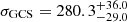 Mathematical equation: $ \sigma_\text{GCS} = 280.3^{+36.0}_{-29.0} $