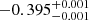 $ -0.395^{+0.001}_{-0.001} $
