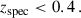 Mathematical equation: $$ \begin{aligned}&z_{\rm spec} < 0.4\,. \end{aligned} $$