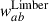 Mathematical equation: $ \mathit{w}_{ab}^{\mathrm{Limber}} $