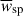 Mathematical equation: $ \overline{w}_{\mathrm{sp}} $