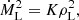 Mathematical equation: $$ \begin{aligned} \dot{M}^{2}_{\rm L}=K\rho _{\rm L}^{2}, \end{aligned} $$