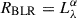 Mathematical equation: $ R_{\mathrm{BLR}} = L_{\lambda}^{\alpha} $