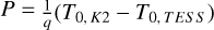 Mathematical equation: $P=\frac{1}{q}(T_{0,\,K2}-T_{0,\,TESS}$