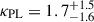 Mathematical equation: $ \kappa_{\mathrm{PL}} = 1.7^{+1.5}_{-1.6} $