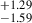 $ ^{+1.29}_{-1.59} $