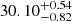 $ 30.10_{-0.82}^{+0.54} $