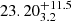 $ 23.20_{3.2}^{+11.5} $