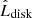 Mathematical equation: $ {\hat L}_{\mathrm{disk}} $