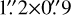 Mathematical equation: $\[1^{\prime\prime}_\cdot2{\times}0^{\prime\prime}_\cdot9\]$