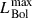 Mathematical equation: $ L_{\mathrm{Bol}}^{\mathrm{max}} $
