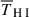 Mathematical equation: $ \overline{T}_{{\text{H}{\small { {\text{ I}}}}}} $