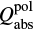 Mathematical equation: $Q^{\rm pol}_{\rm abs}$