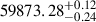 $ 59873.28 ^{+0.12}_{-0.24} $