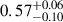 $ 0.57 ^{+0.06}_{-0.10} $
