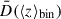 Mathematical equation: $ \bar{D}(\langle z \rangle_{\mathrm{bin}}) $