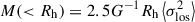 Mathematical equation: $ M( < R_{\mathrm{h}}) = 2.5G^{-1}R_{\mathrm{h}}\left\langle \sigma_{\mathrm{los}}^{2} \right\rangle $