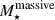 Mathematical equation: $ M_{\star}^{\mathrm{massive}} $