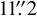 Mathematical equation: $\[11^{\prime\prime}_\cdot2\]$