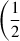 Mathematical equation: $ \left(\frac{1}{2}\right. $